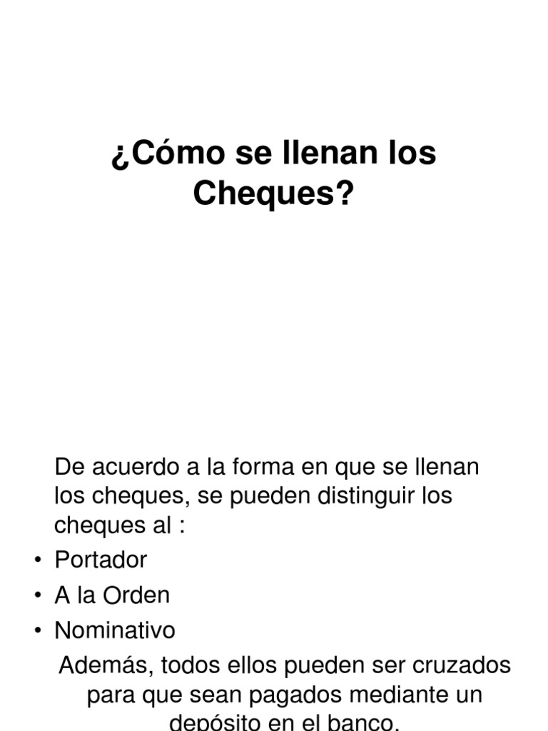 Cómo llenar y usar cheques correctamente | PDF | Cheque | Bancos