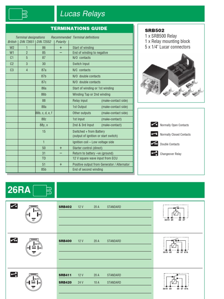 Lucas Relays Etc Switch Battery (Electricity)