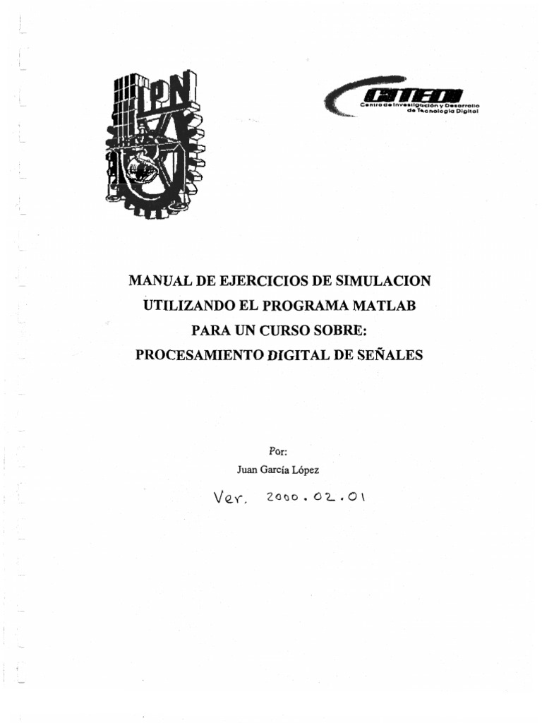 Ejercicios de Simulación en MATLAB | PDF | Densidad espectral ...
