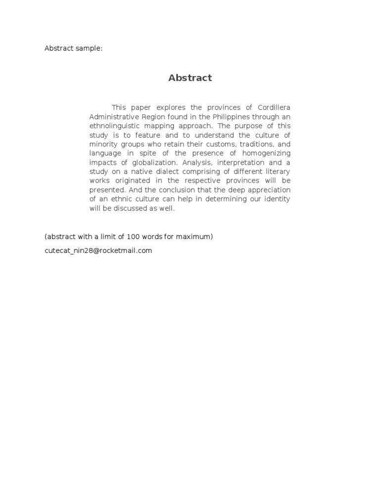 Abstract Sample | PDF