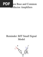 Common Base and Common Collector Amplifiers