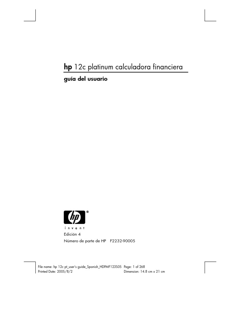 HP 12c Platinum PDF