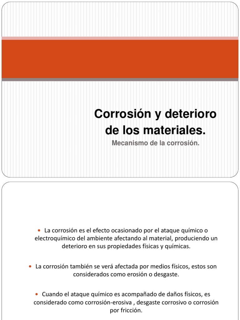 Corrosión y Deterioro de Los Materiales - MCV | PDF | Corrosión ...