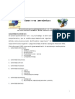 Caracteres taxonómicos y clasificación