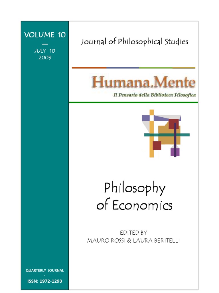 Humana_Mente 10 Philosophy of Economics - 
