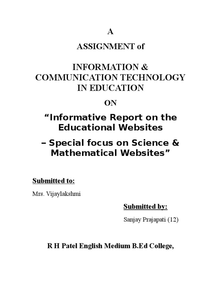 Educational Websites for Science & Math | PDF | Educational Technology ...