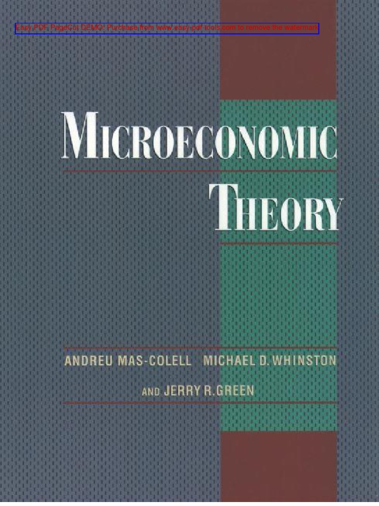 MAS-COLELL, Microeconomic Theory | PDF | Computers