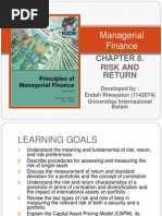 Download Managerial Finance Chapter 8 - Risk and Return by Endah Riwayatun by Endah Riwayatun SN137250598 doc pdf