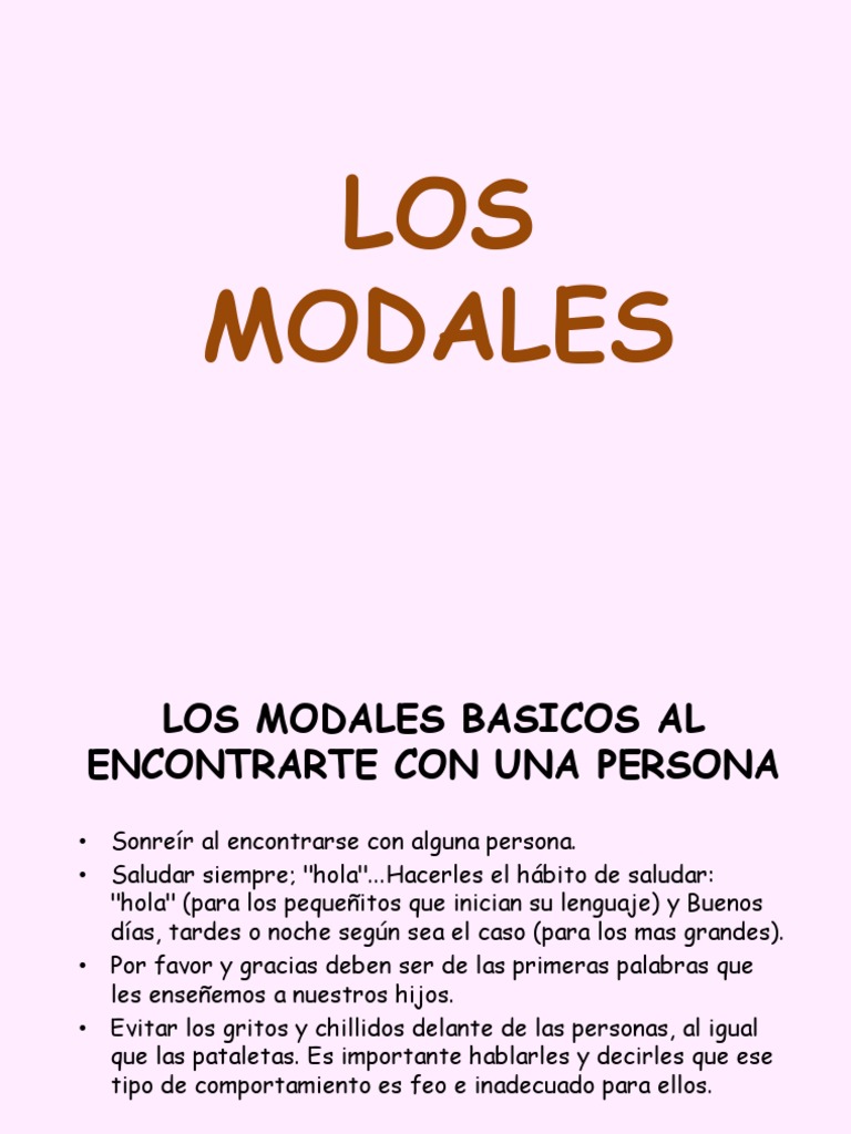 Modales Básicos para Niños | PDF | Ocio
