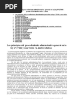 Principios Del Procedimiento Administrativo General Ley Na 27444 y Vision America Latina