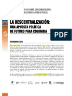 Descentralizacion en Colombia Foro Por Colombia