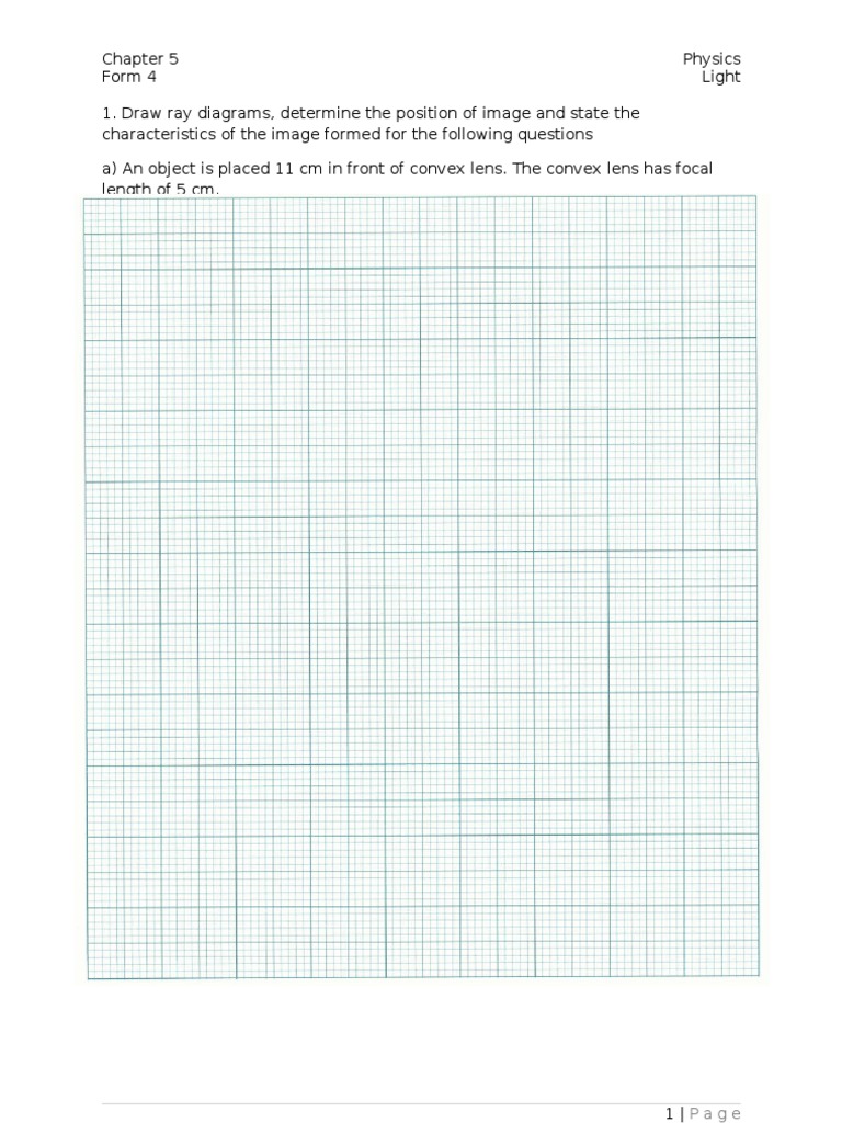 Comprehensive Exercise of Ray Diagram For Lens and Curved Mirror | PDF ...