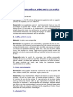 Dinámicas para Niños y Niñas Hasta Los 8 Años