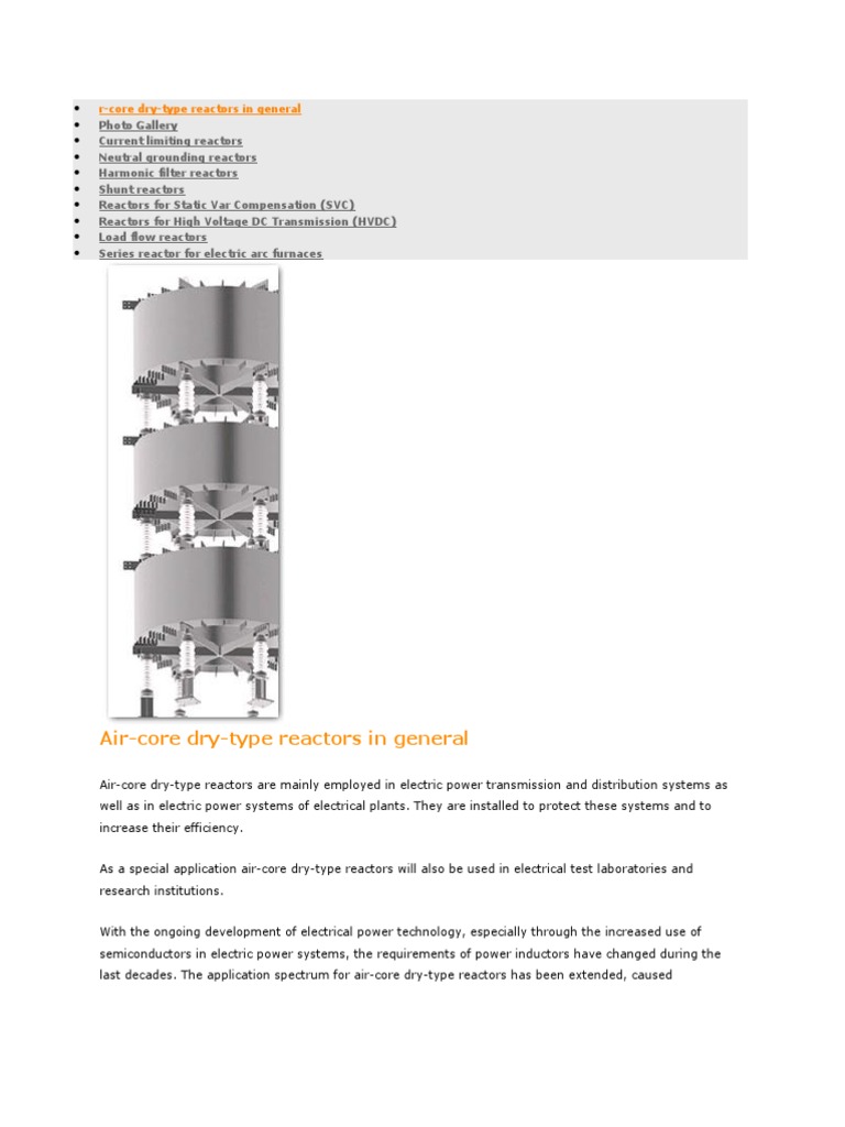 Reactors | PDF | High Voltage Direct Current | Electric Power System