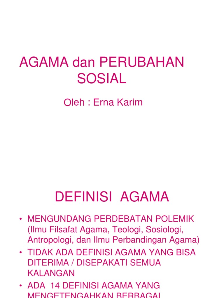 Agama Dan Perubahan Sosial 2 Pdf