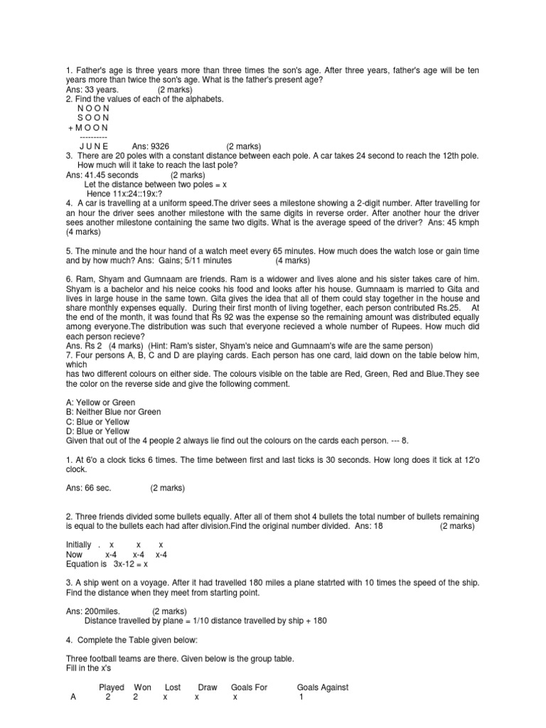 Interview Puzzles | PDF