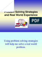 Problem Solving Strategies and Real World Experience