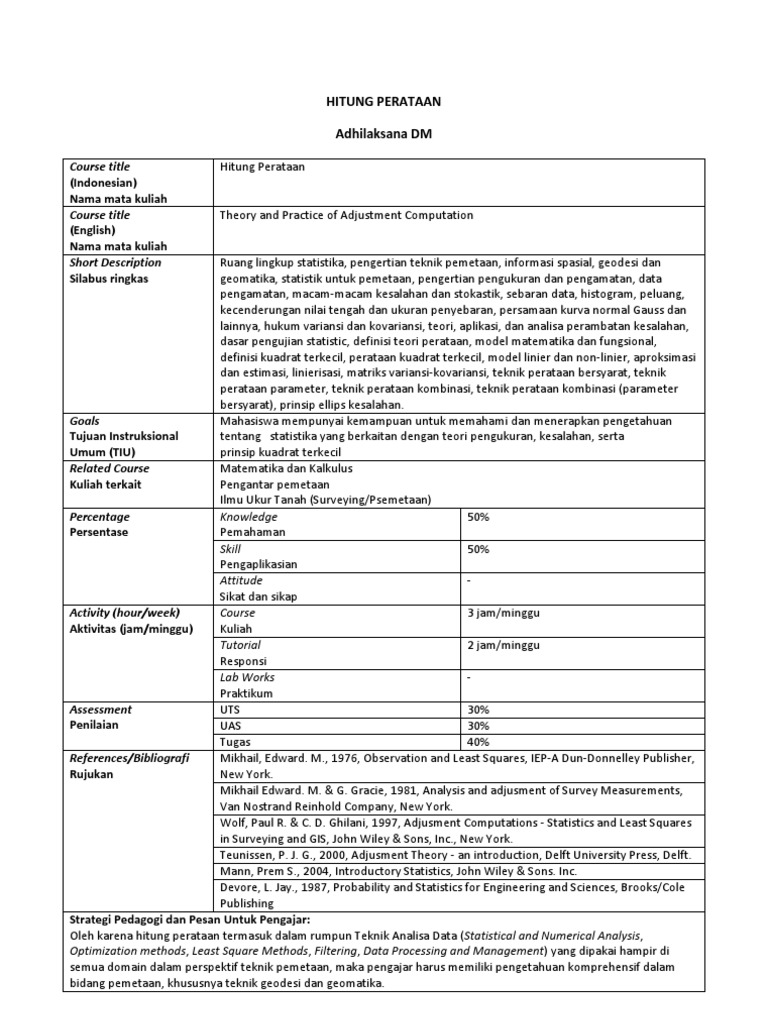 Hitung Perataan (Adjustment) (1)