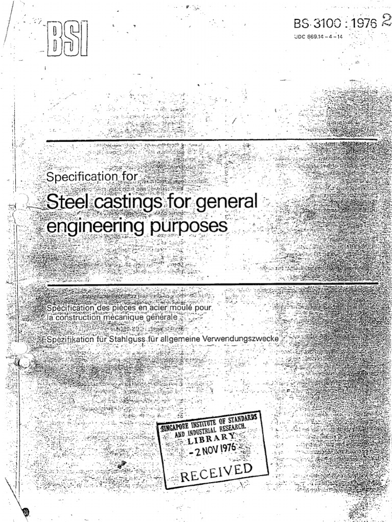 BS 3100 A4 Standard Cast Steel PDF