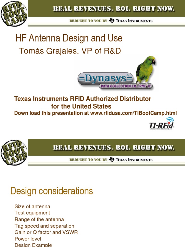 HF Antenna Design for RFID Systems | PDF | Antenna (Radio) | Capacitor