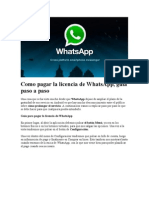 Como Pagar La Licencia de WhatsApp