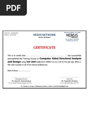Training Certificate