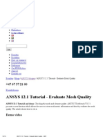 ANSYS 12 Mesh Quality