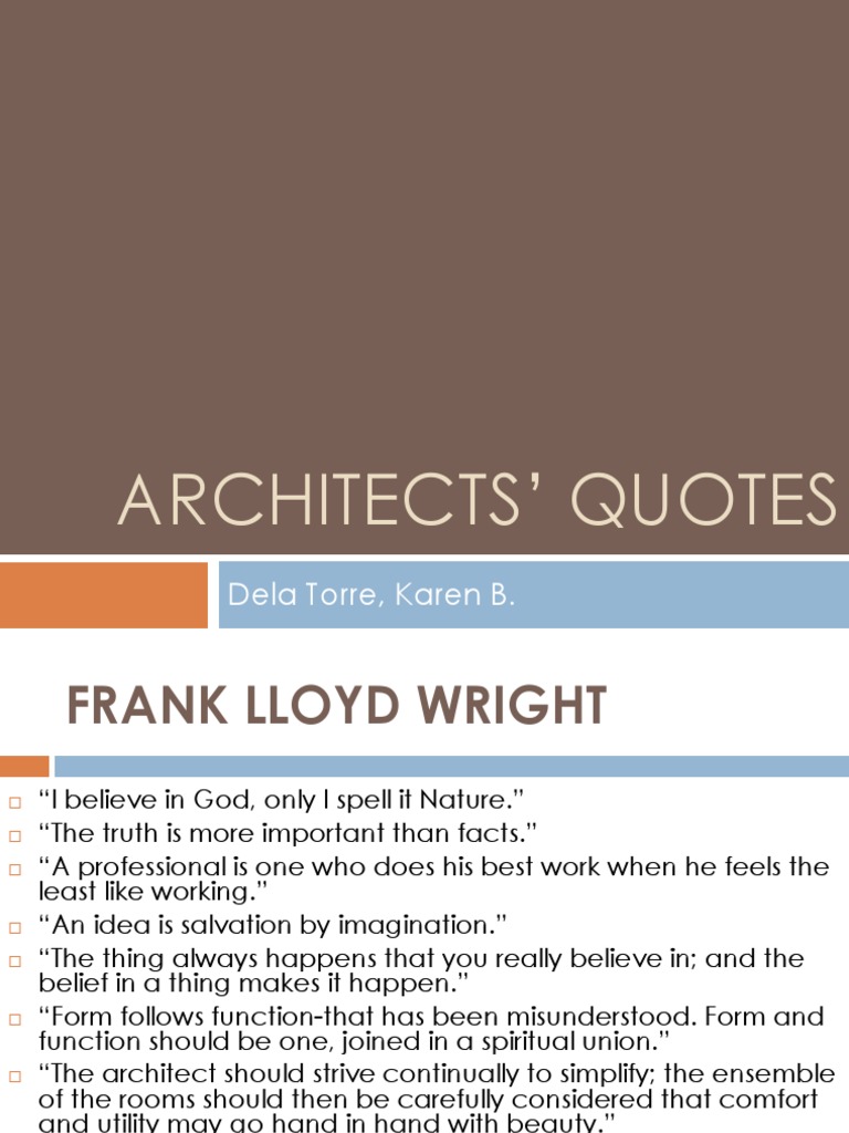 Architects' Quotes | PDF | Architect | Architectural Design, image size:768x1024