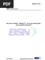 Download SNI 698977-2011 Cara Uji Sianida CN- Secara Spektrofotometri by antho_lombok SN137298538 doc pdf
