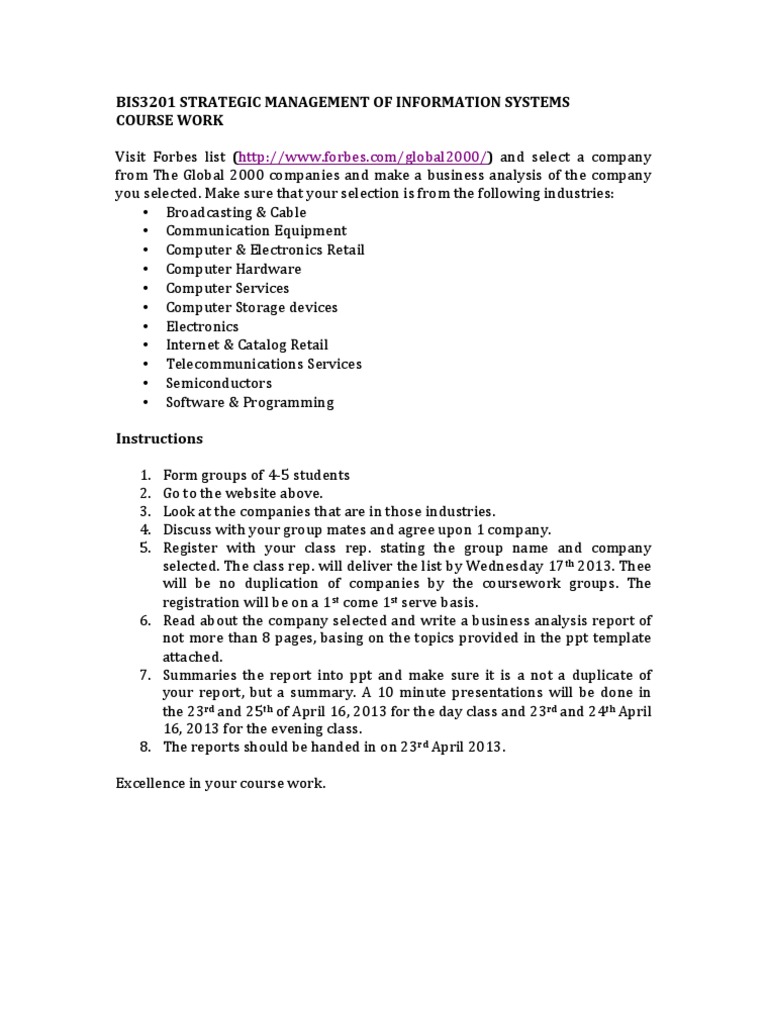 Bis3201 Strategic Management of Information Systems | PDF | Science ...