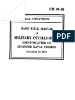 FM 3058 1941 OBSOLETE Basic Field Manual Military Intelligence Identification of Japanese Naval Vessels