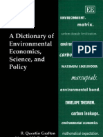 A dictionary of environmental economics science and policy