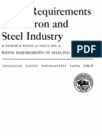Water Requirements of The Iron and Steel Industry