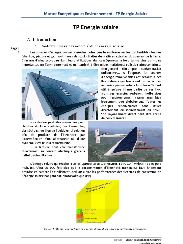 Tp Etude D Une Cellule Photovoltaique Corrigé