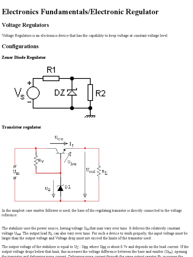 Voltage Regulator Basics Explained | PDF