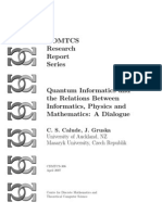 Cdmtcs Research Series: C. S. Calude, J. Gruska University of Auckland, NZ Masaryk University, Czech Republik