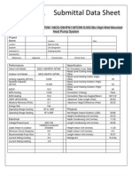 Vertu 9,000 Single Wall Mount Submittal Data Sheet