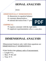 Dimensional Analysis: - Engineering Equations