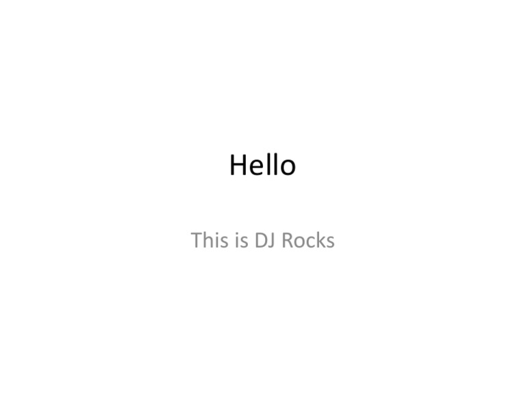DJ Rocks: Introduction and Overview | PDF