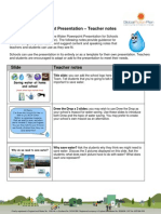 Save Water Powerpoint Presentation - Teacher Notes