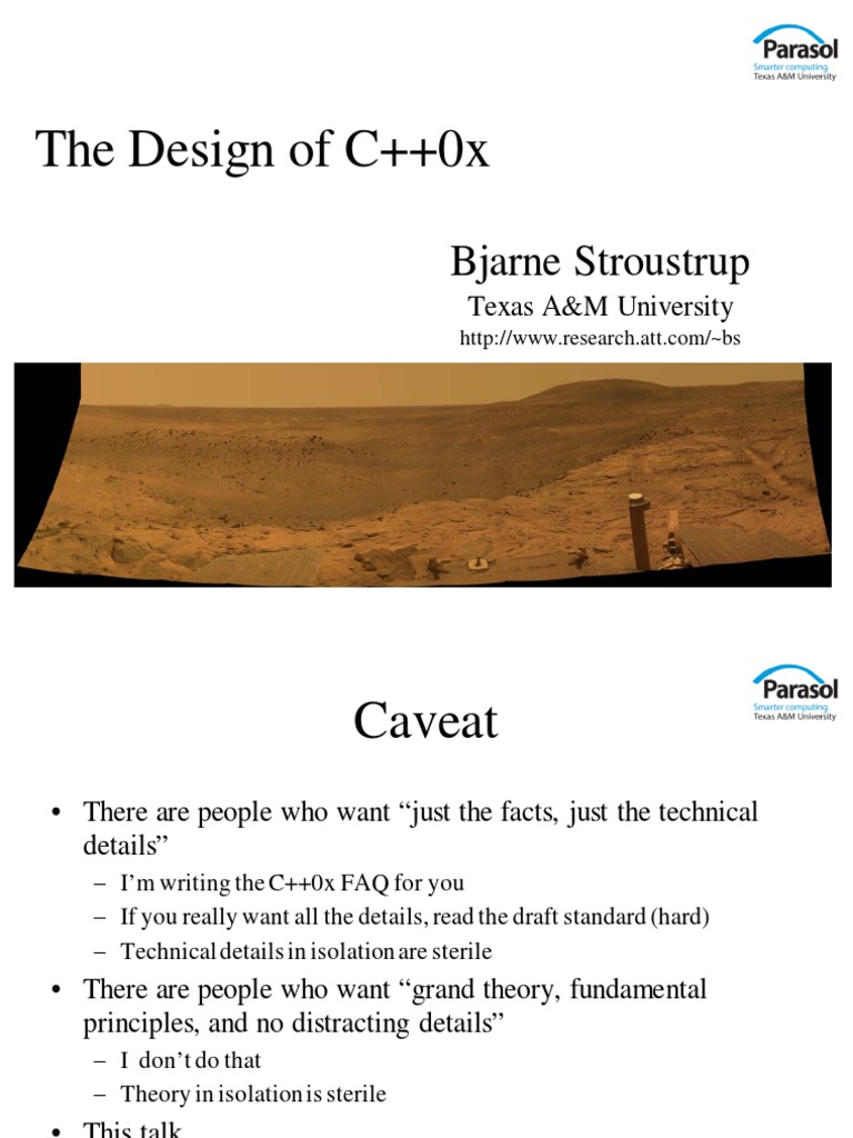 The Design of C++0x: Bjarne Stroustrup | PDF | C++ | C (Programming ...