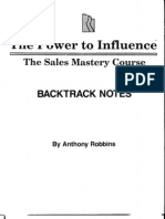 Anthony Robbins - The Power To Influence (Sales Mastery) - Backtrack Notes (175p)