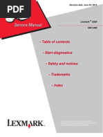Table of Contents: Lexmark C925