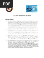 Department of Justice Project Safe Childhood