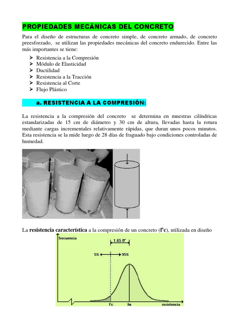 PROPIEDADES MECÁNICAS DEL CONCRETO Elasticidad (Física