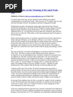 Download Thoughts on the Meaning of April Fools Day by Jo Hedesan SN13736777 doc pdf