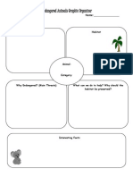 Endangered Animal Graphic Organizer