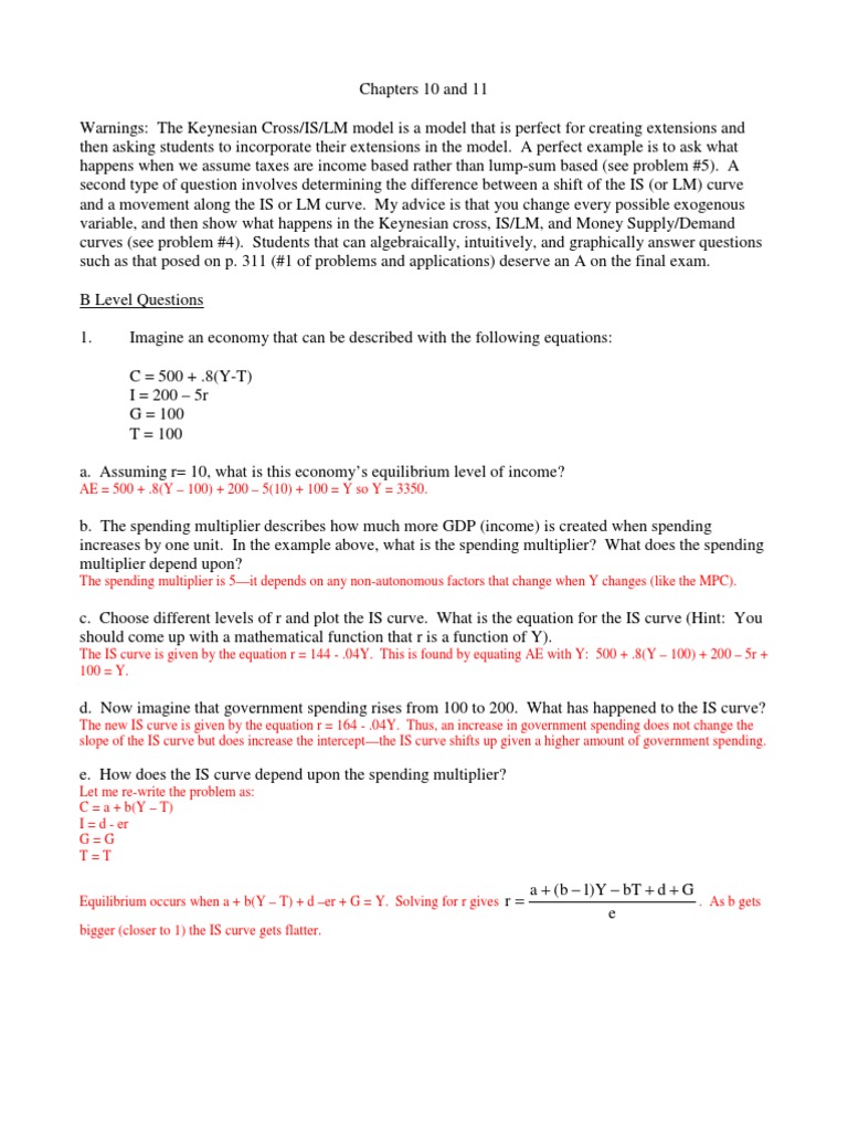 Chapters 10 and 11 Answers | PDF