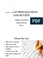 CST Test Preparations and Review: Andrew Gonzalez Carlos Rivera Per.3