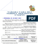Tabara Nordul Moldovei 5nts PC Vara 2013